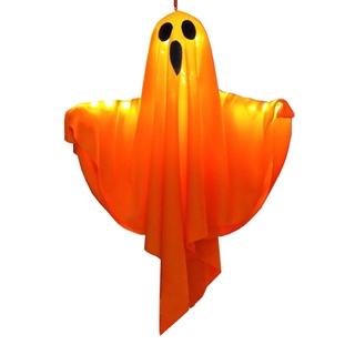 Hængende spøgelser med lys til Halloween - orange